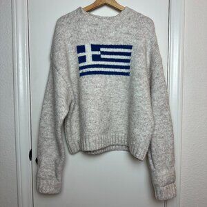 Edikted Greece Flag Knit Sweater L